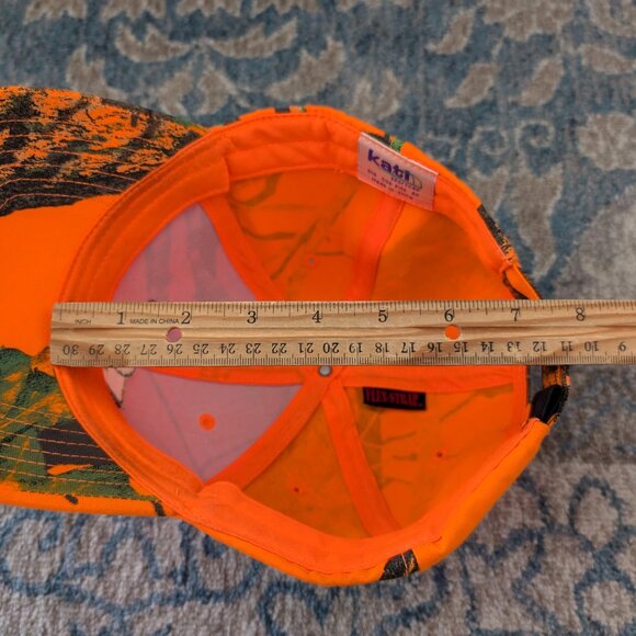 KATI Baseball Hat Unisex OS Orange Mossy Oak Flex Strap Logo Hunting Sports Cap - Picture 13 of 13